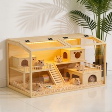 Wooden Hamster Cage with