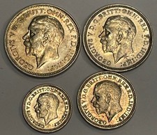 1933 George V Silver Maundy Coin Set without box