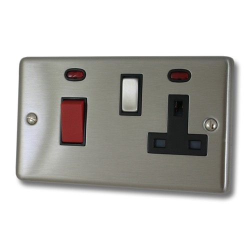 Brushed steel sockets and - sockets,
