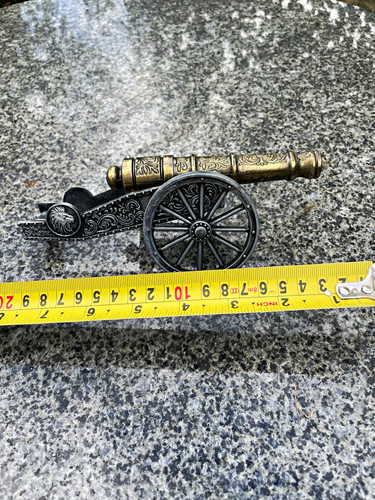 Miniature brass cannon canon - brass, cannon/canon