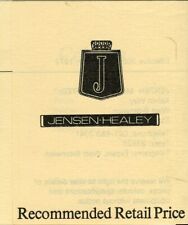 Jensen-Healey 1972 UK market PRICES, COLOURS AND OPTIONS leaflet