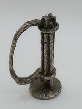 Vintage Pewter Metal Pipe Tamper With Handle Smoking 