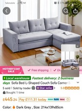 Corner Sofa Bed with Storage