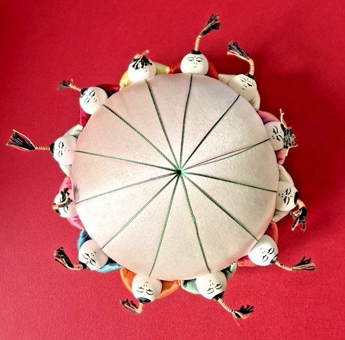 Vintage chinese fabric needle - vintage,