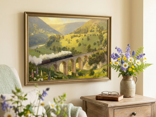 Monsal dale viaduct painting - dale,