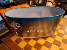 Belvedere Vodka Advertising Lighted Pub Bar Large Bottle & Ice Bucket Cooler *
