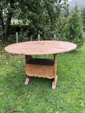 Large Round Pine Dining Table