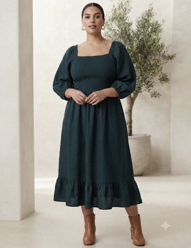 Fat face ladies dress green - fat,