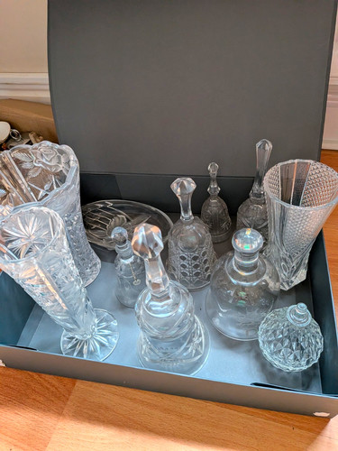 Clear diamond cut glass - diamond,