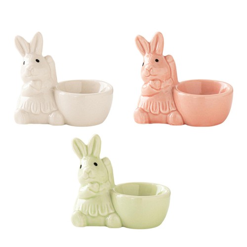 Ceramic egg cup - easter, bunny