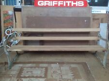 Antique cast iron garden bench with new hardwood slats