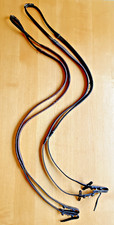 Two pairs of Full Size (56" long) Havana LEATHER  5/8" REINS - Need Re Rubbering