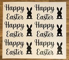 Happy Easter Bunny Vinyl Decal Stickers For crates, Glasses, Balloons, Craft