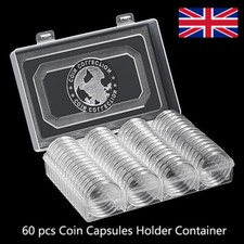 60Pcs 41MM Coin Holder Clear