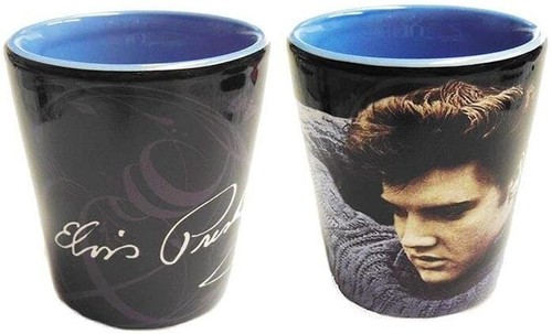 Elvis presley shot - glass, blue