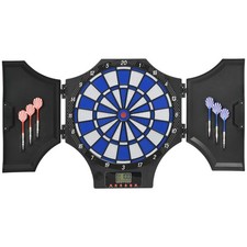 SPORTNOW Electronic Dartboard Set with Cabinet, 31 Games, for 8 Players