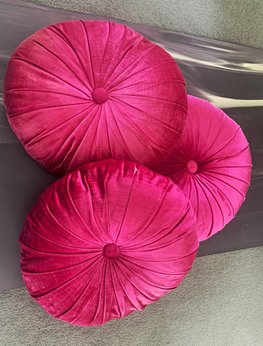 Set pink round velvet - 3,