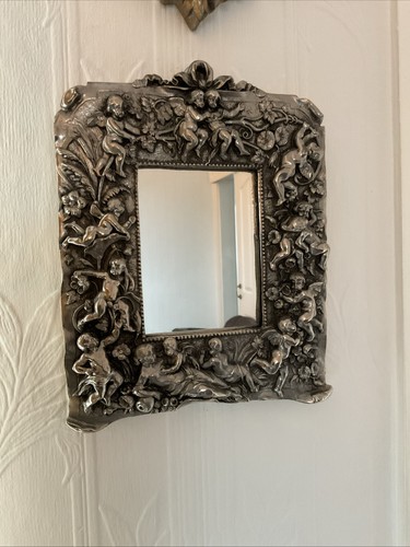 Ornate cherub wall mirror - ornate,