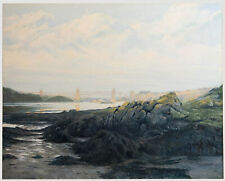 Gwyn Hughes (b.1953) - 20th Century Oil, Britannia Bridge