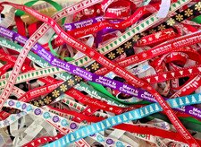 Christmas Ribbon Bundle Assortment Selection 10 x 1m Lengths