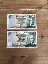 2x50 pound royal bank - royal, of