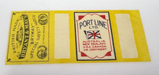 Vintage Bryant & May Matchbox label nautical Port line Ltd  113 x 48 mm