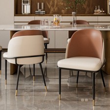 2PC Leather Dining Chairs Dual