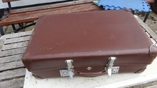 Vintage Revelation Planned Expanding large Suitcase Luggage England Brown