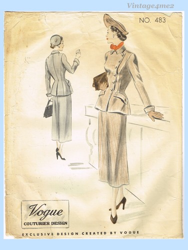 Vogue couturier 483 1940s - couturier,