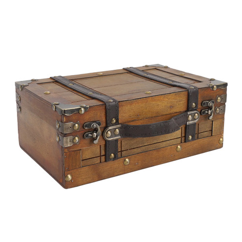 Portable wooden chest vintage - portable,