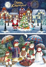 Twin Pack 2 x 500 Piece Jigsaw Puzzles - Gifts For Merry Christmas 2 Designs