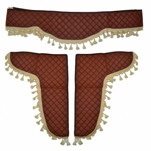 Set brown eco leather - set, of