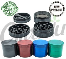 4 Part 40mm Grinder Magnetic Metal Diamond Teeth Aluminium Grinder UK NEW