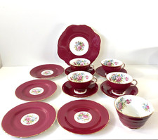 Delphine Bone China, Burgundy
