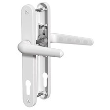 Bwintech 1 Set White UPVC Door Handle Set, 92mm Backset, 210mm Screw Hole Dista