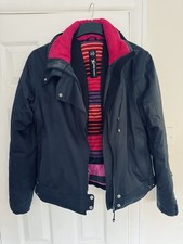 Ladies Degre 7 Ski Jacket, Black With Pink Accent, Size 12/40