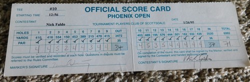 Tournament scorecard 1995 - tournament, scorecard-1995