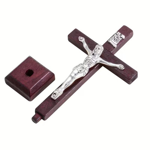 Elegant wooden cross paired - wooden,