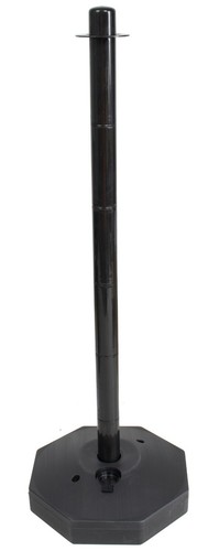 Black plastic safety barrier - black,