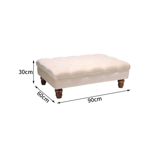 Large footstool velvet - footstool,