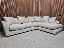 Designer Label Saphina RHF Corner Sofa In Grey RRP:£2609