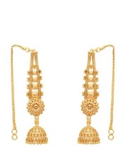 New Gold Plated Earring Indian Jhumka Drop Dangle Chandelier Bollywood Jewelry