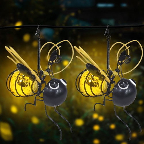 2pcs bee solar lights - lights, outdoor