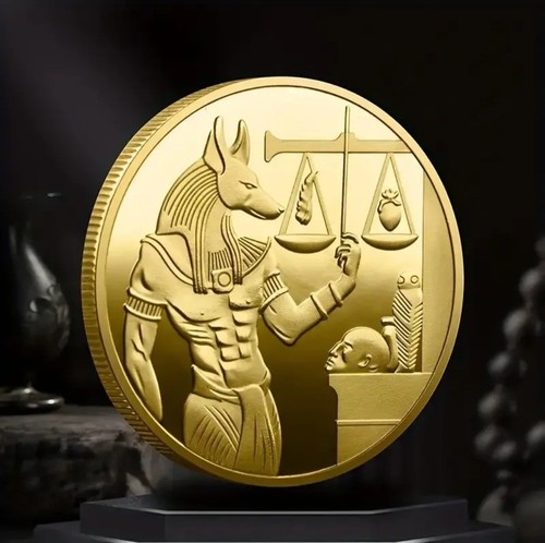 Egyptian god anubis coin - egyptian,