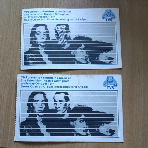 Fashion band used gig tickets - fashion,