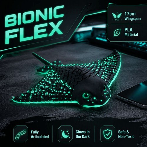 Printed manta ray - printed, stingray
