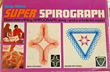 Vintage Denys Fisher Super Spirograph Toy Game Revolving Pattern Stencils  Art