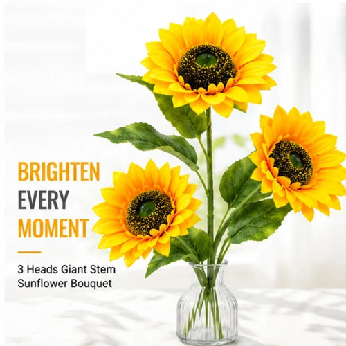 Heads giant stem sunflower - 3,