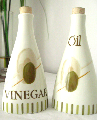Vintage ceramic olive oil - ceramic,