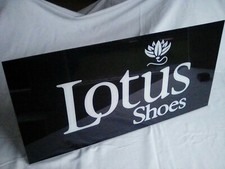 Lotus shoes, Large Perspex Shop Counter Window Display Vintage Sign Stand Advert
